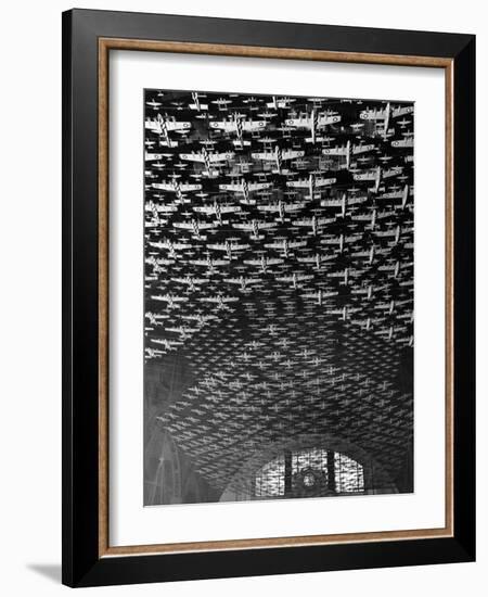 Model Airplanes on the Ceiling of Union Station, Chicago, 1943-Jack Delano-Framed Photo