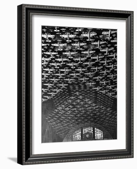 Model Airplanes on the Ceiling of Union Station, Chicago, 1943-Jack Delano-Framed Photo