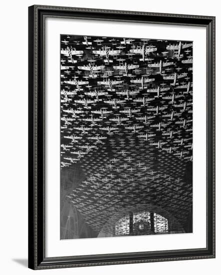 Model Airplanes on the Ceiling of Union Station, Chicago, 1943-Jack Delano-Framed Photo