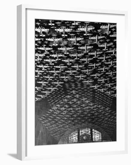 Model Airplanes on the Ceiling of Union Station, Chicago, 1943-Jack Delano-Framed Photo