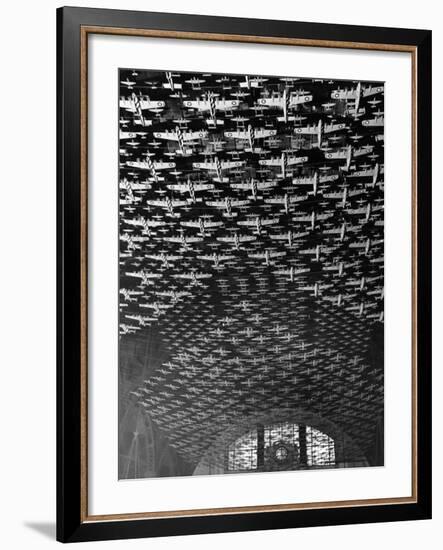 Model Airplanes on the Ceiling of Union Station, Chicago, 1943-Jack Delano-Framed Photo