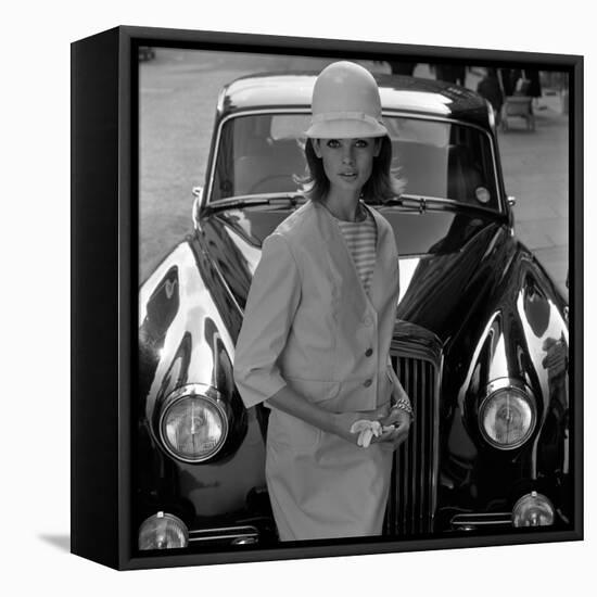 Model and Car, 1960s-John French-Framed Premier Image Canvas