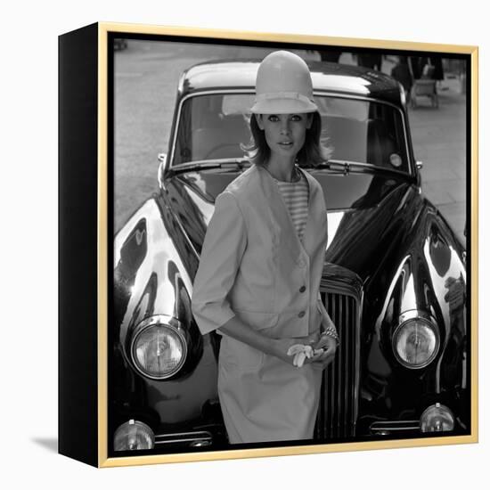 Model and Car, 1960s-John French-Framed Premier Image Canvas