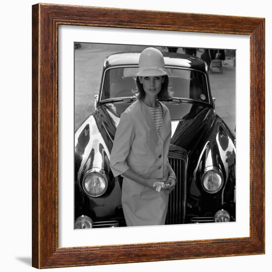 Model and Car, 1960s-John French-Framed Giclee Print