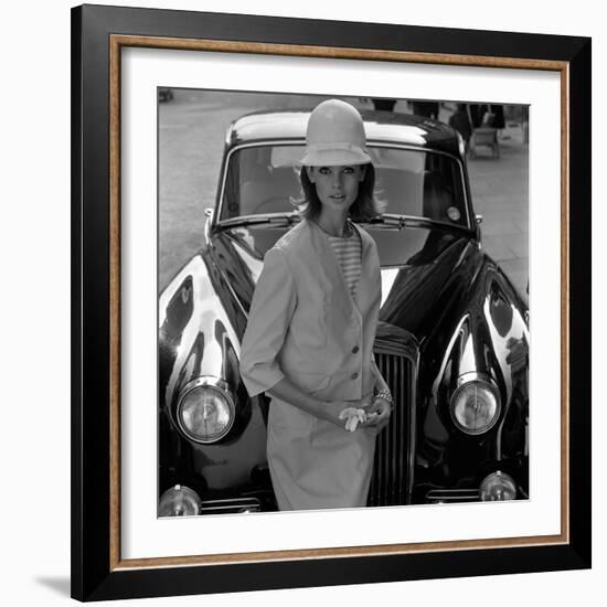 Model and Car, 1960s-John French-Framed Giclee Print