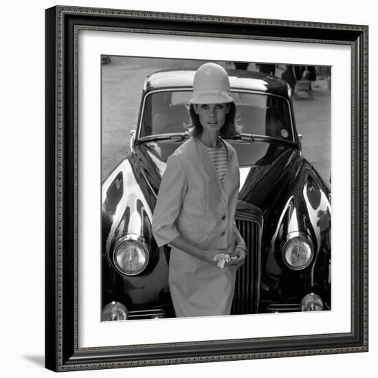 Model and Car, 1960s-John French-Framed Giclee Print