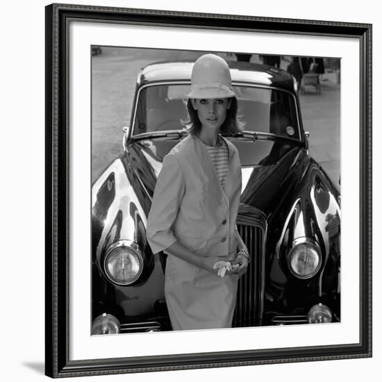 Model and Car, 1960s-John French-Framed Giclee Print