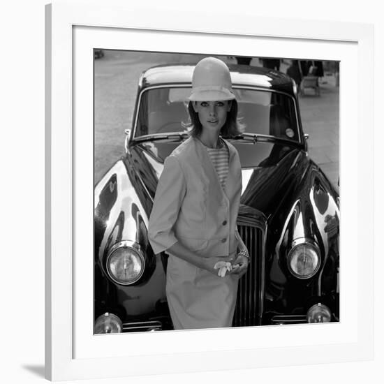 Model and Car, 1960s-John French-Framed Giclee Print
