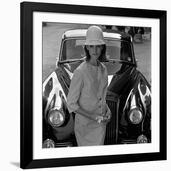 Model and Car, 1960s-John French-Framed Giclee Print