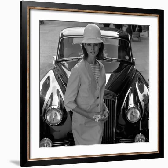 Model and Car, 1960s-John French-Framed Giclee Print