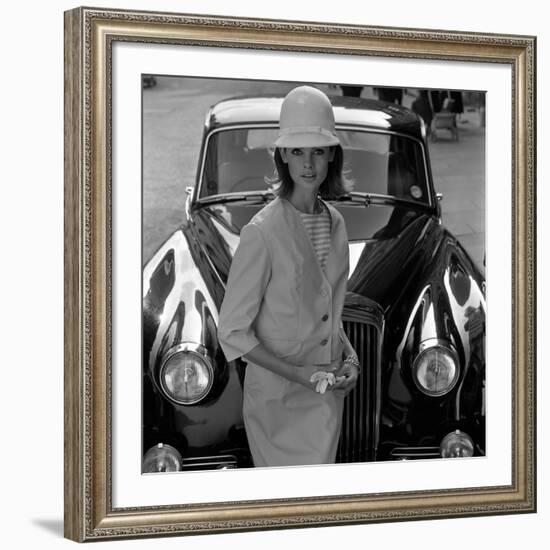 Model and Car, 1960s-John French-Framed Giclee Print