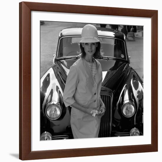 Model and Car, 1960s-John French-Framed Giclee Print