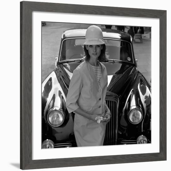 Model and Car, 1960s-John French-Framed Giclee Print