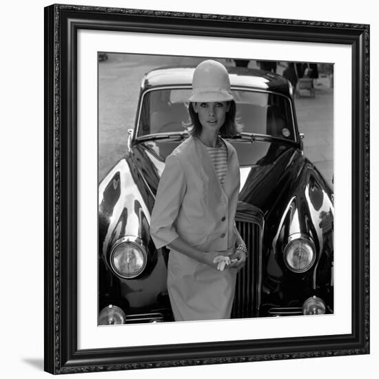 Model and Car, 1960s-John French-Framed Giclee Print