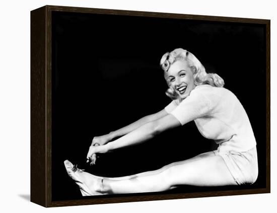 Model and Columbia Starlet Marilyn Monroe, Working Out, ca. 1948-null-Framed Stretched Canvas