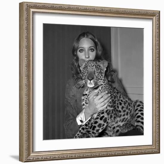 Model Antonia with Her Panther Tatch, 16 November 1967-null-Framed Photo