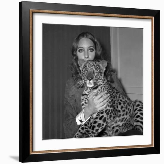 Model Antonia with Her Panther Tatch, 16 November 1967-null-Framed Photo