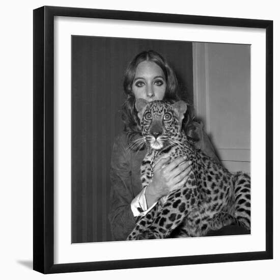 Model Antonia with Her Panther Tatch, 16 November 1967--Framed Photo