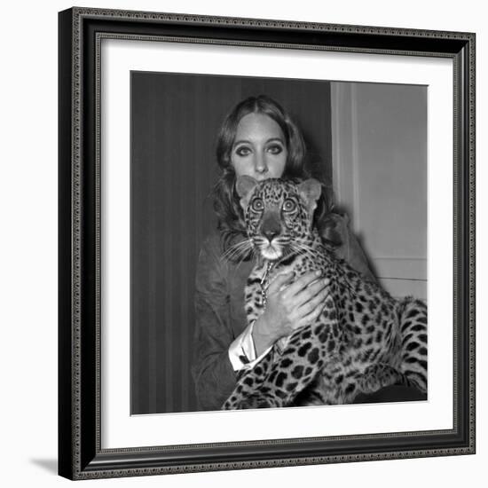 Model Antonia with Her Panther Tatch, 16 November 1967-null-Framed Photo