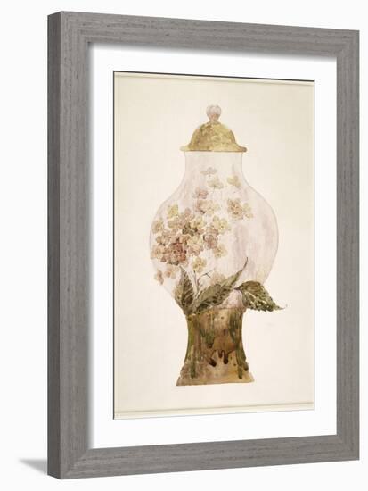 Model Covered Earthenware Vase Decorated with Phlox-Emile Gallé-Framed Giclee Print