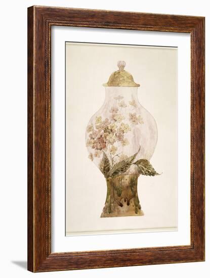 Model Covered Earthenware Vase Decorated with Phlox-Emile Gallé-Framed Giclee Print