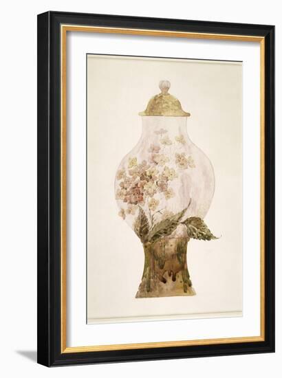 Model Covered Earthenware Vase Decorated with Phlox-Emile Gallé-Framed Giclee Print