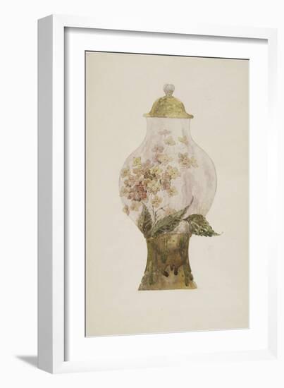 Model Covered Earthenware Vase Decorated with Phlox-Emile Gallé-Framed Giclee Print