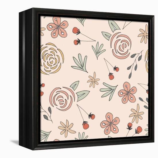 Model Cut Out Flowers-Effie Zafiropoulou-Framed Premier Image Canvas