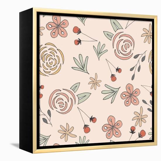 Model Cut Out Flowers-Effie Zafiropoulou-Framed Premier Image Canvas