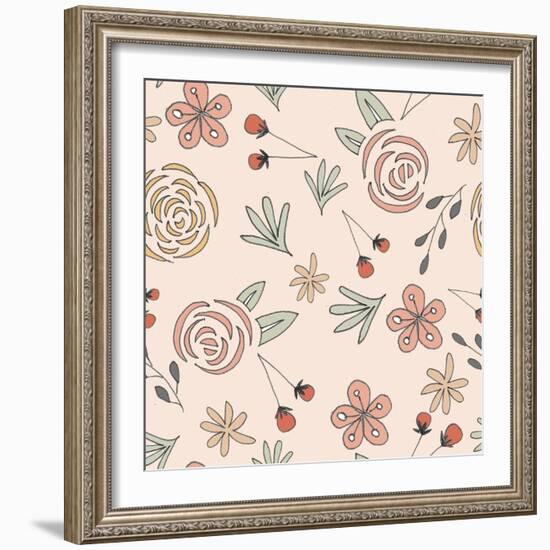 Model Cut Out Flowers-Effie Zafiropoulou-Framed Giclee Print