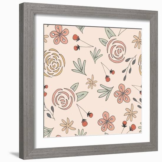 Model Cut Out Flowers-Effie Zafiropoulou-Framed Giclee Print