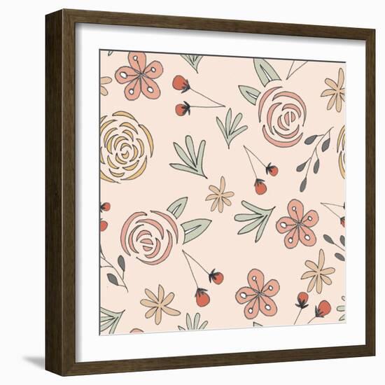 Model Cut Out Flowers-Effie Zafiropoulou-Framed Giclee Print