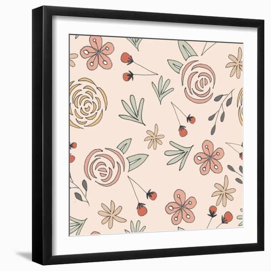 Model Cut Out Flowers-Effie Zafiropoulou-Framed Giclee Print