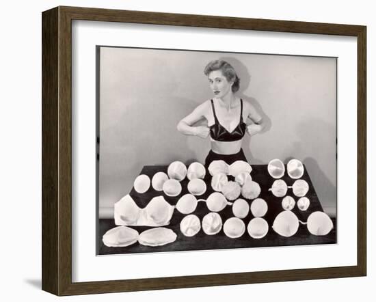 Model Demonstrating How to Wear Falsies-Bernard Hoffman-Framed Photographic Print