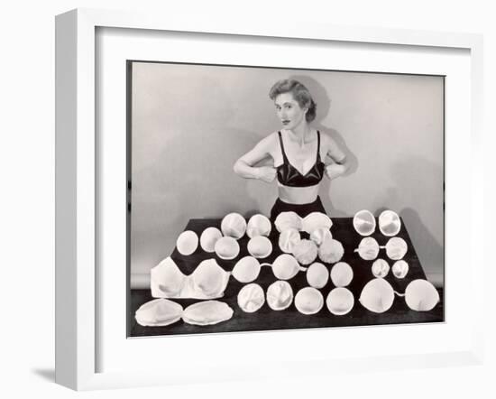 Model Demonstrating How to Wear Falsies-Bernard Hoffman-Framed Photographic Print