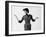 Model Dorian Leigh Wearing Softly Tailored Suit by Adele Simpson with Long Gloves-Gjon Mili-Framed Photographic Print