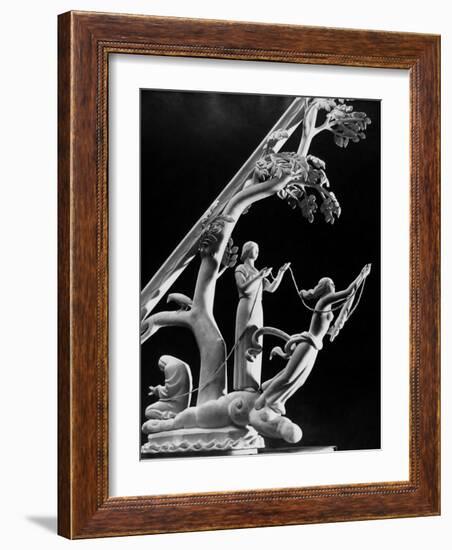 Model for 50 Ft. New York World's Fair Sundial, Representing the Three Fates with Thread of Life-Margaret Bourke-White-Framed Photographic Print