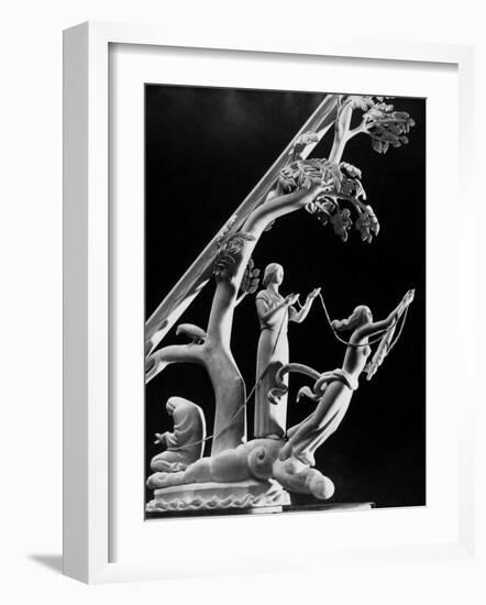 Model for 50 Ft. New York World's Fair Sundial, Representing the Three Fates with Thread of Life-Margaret Bourke-White-Framed Photographic Print