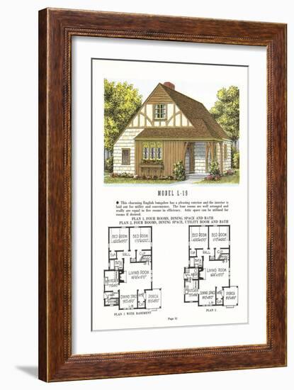 Model Home and Plan-null-Framed Art Print