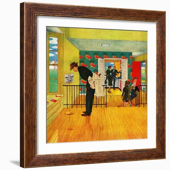 "Model Home", September 28, 1957-George Hughes-Framed Giclee Print