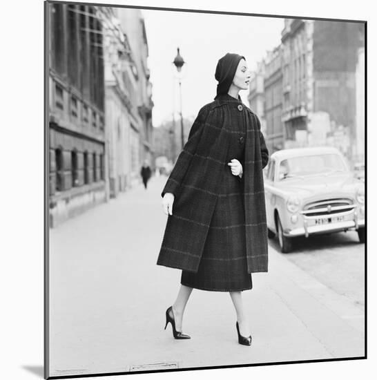 Model In Coat, France, 1950-The Chelsea Collection-Mounted Giclee Print