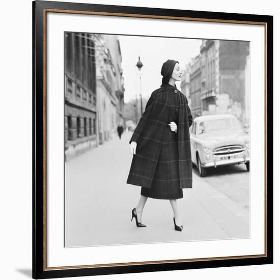 Model in Coat, France, 1950-The Chelsea Collection-Framed Art Print