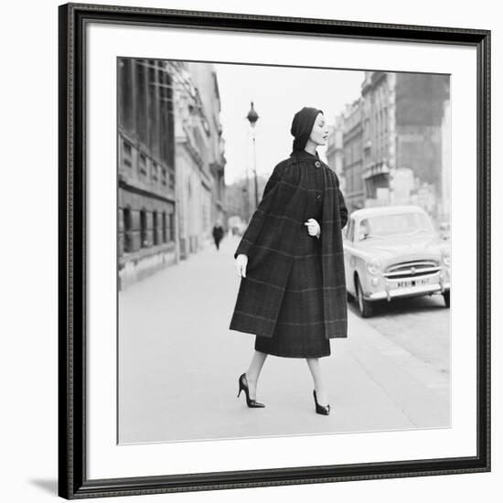 Model in Coat, France, 1950-The Chelsea Collection-Framed Art Print