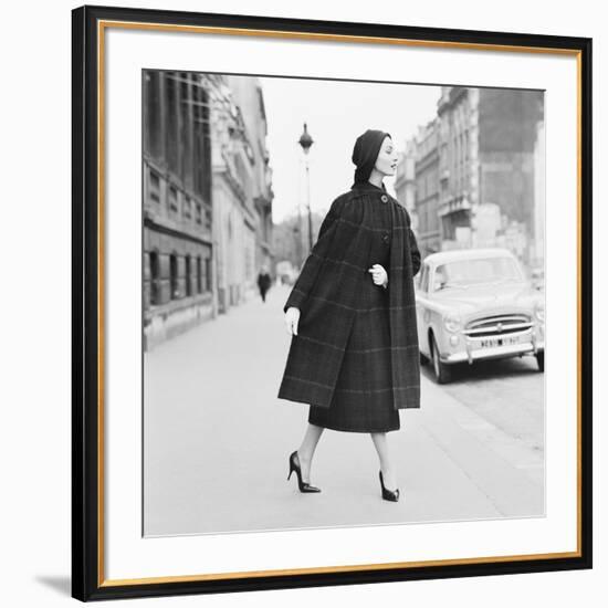 Model in Coat, France, 1950-The Chelsea Collection-Framed Art Print