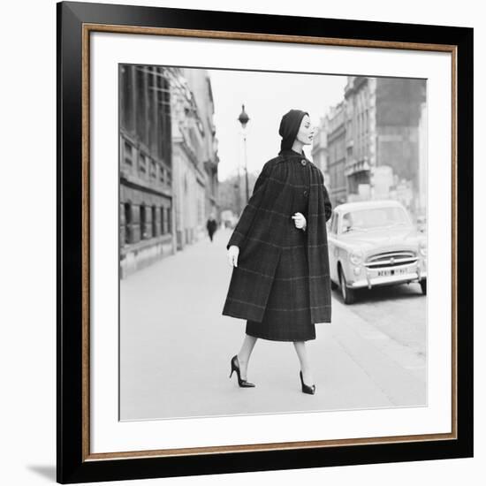 Model in Coat, France, 1950-The Chelsea Collection-Framed Art Print