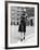 Model in Hat, Sweater and Skirt, Appearing to Balance on Curb, c.1938-Alfred Eisenstaedt-Framed Photographic Print