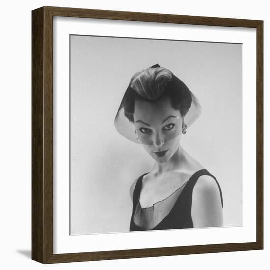 Model Ivy Nicholson Showing Off a Design by Hubert de Givenchy-Nat Farbman-Framed Photographic Print