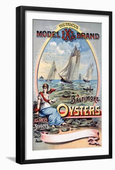 Model IXI Brand, Baltimore Oysters-null-Framed Giclee Print