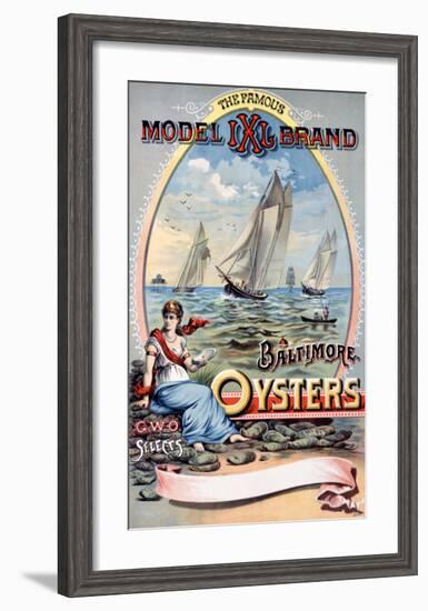 Model IXI Brand, Baltimore Oysters-null-Framed Giclee Print