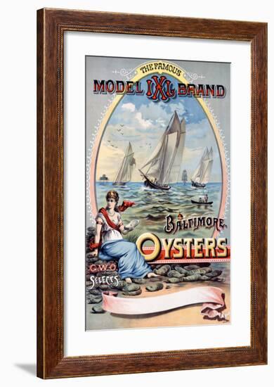 Model IXI Brand, Baltimore Oysters-null-Framed Giclee Print